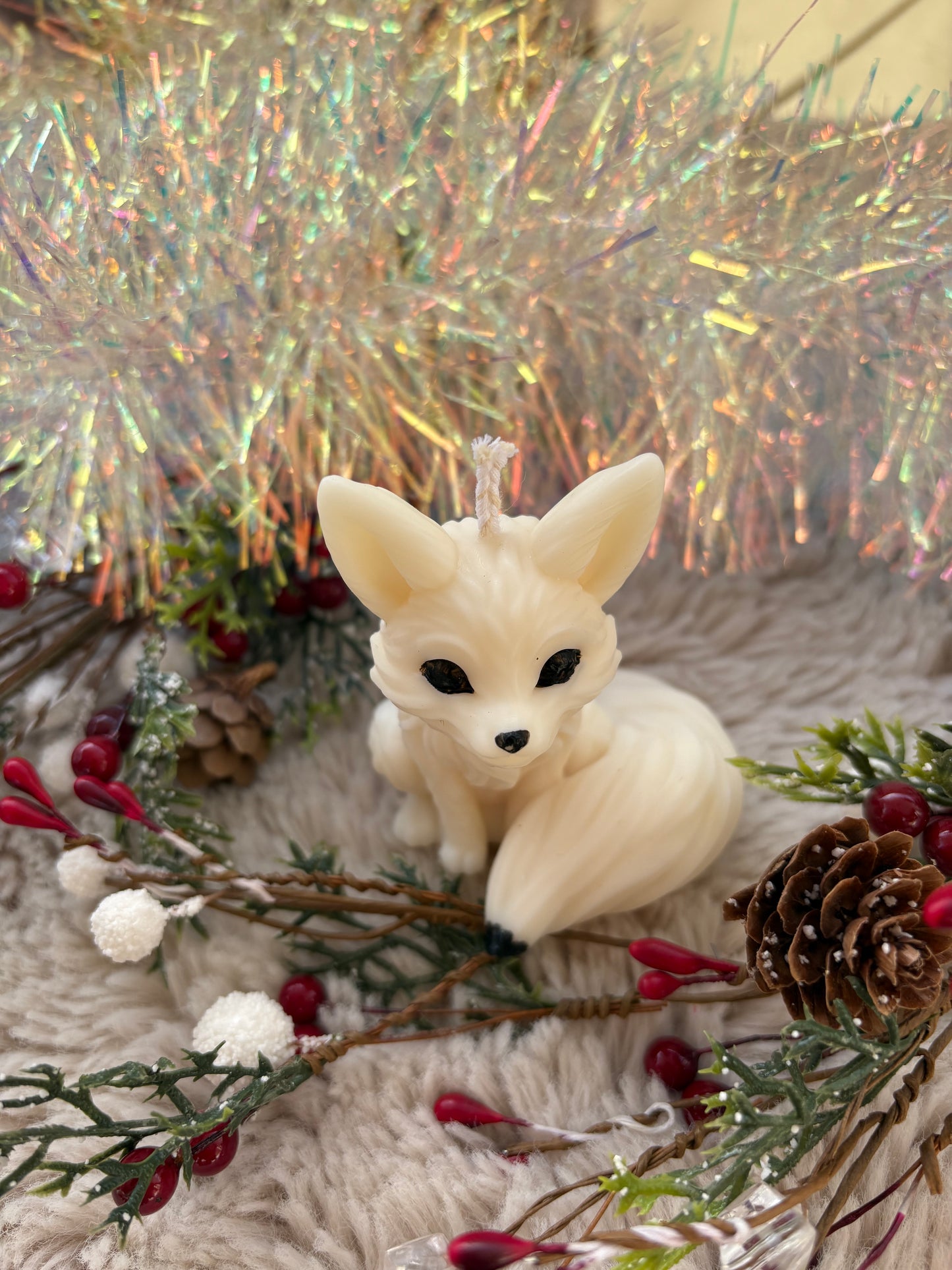 Bougie renard des neiges
